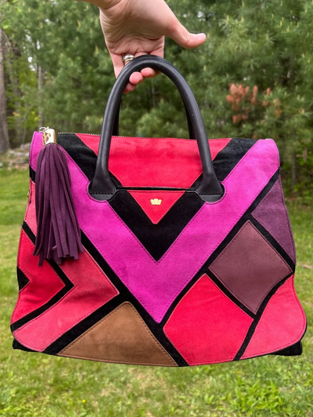 Henri Bendel Suede Leather Shoulder Bag - Picture 16 of 17